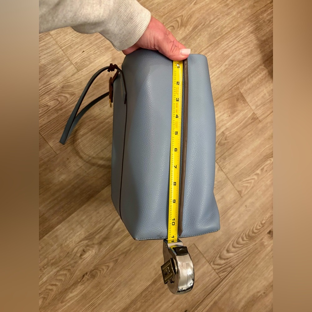 Tory Burch Perry Triple Compartment Light Blue Tote - Picture 5 of 13